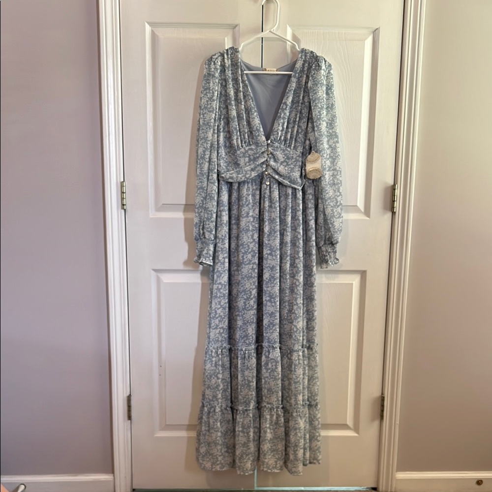 NWT Altar’d State Floral Blue Maxi Dress